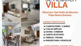 ALQUILER DE VILLA EN PLAYA NUEVA ROMANA